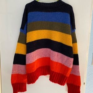 urban outfitters rainbow striped sweater
